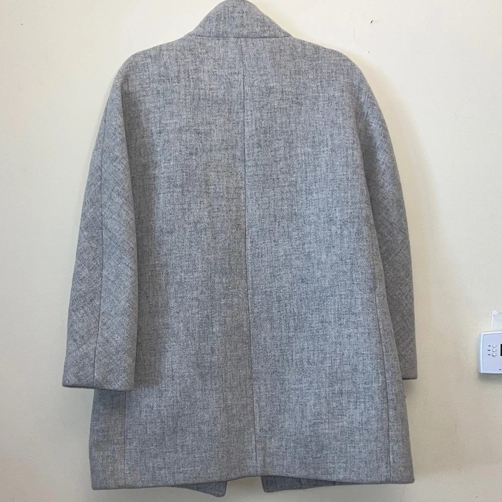 J. Crew Light Gray Women's Wool Coat - Picture 7 of 8
